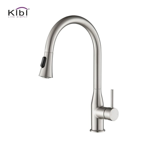 Kibi Napa Single Handle Pull Down Kitchen Sink Faucet KKF2005BN